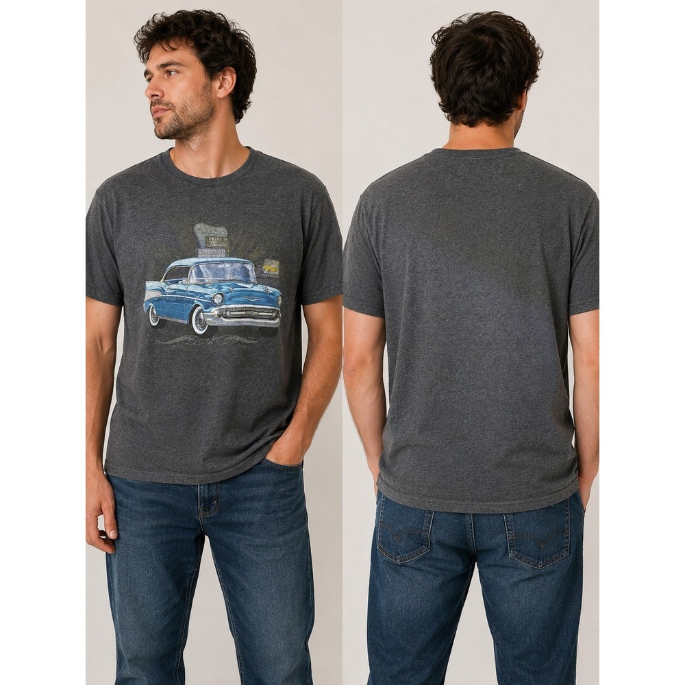 Delta Pro Weight Chevy Bel Air Drive-In Theater Graphic T-Shirt Large